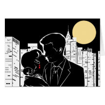 New York Skyline Silhouette Greeting Card
