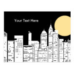New York Skyline Silhouette Postcards
