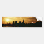 New York Skyline Sunset Bumper Stickers