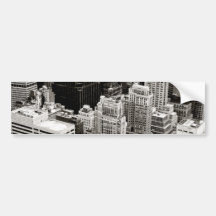 New York Skyscrapers From Above Bumper Stickers