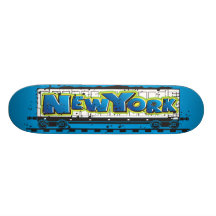 New York Train Graffiti Skateboard Pro