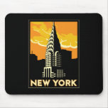 new york united states usa vintage retro travel mousepad