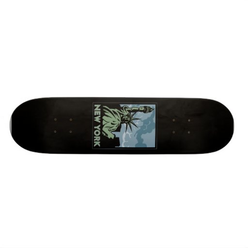new york united states usa vintage retro travel skateboard decks