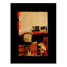 New York water tower postcard