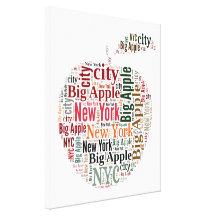 New York words cloud Gallery Wrapped Canvas