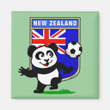New Zealand Football Panda Refrigerator Magnets