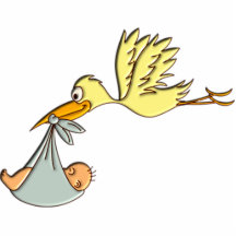 Newborn Baby Arrival - A Flying Stork Delivery Cut Outs