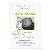 Newborn Baby Boy Invitations