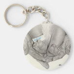 Newborn baby feet hands Keychain