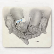 Newborn baby feet hands Mousepad