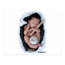 Newborn Basketball Baby Tie Postcard