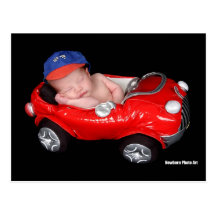 Newborn Racing Baby Post Card