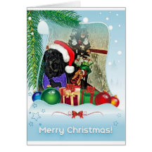Newfoundland dog Christmas Card