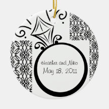 Newlyweds First Christmas Ornament w/ lace