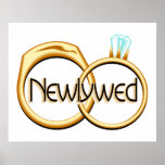 Newlyweds Wedding Rings Posters