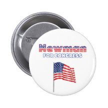 Newman for Congress Patriotic American Flag Buttons