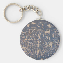 Newpaper Rock Keychain