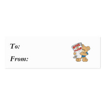 News Flash Teddy Bear Business Card Template