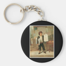 Newsboy Selling New-York Herald, circa 1857 Key Chain