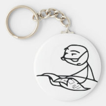 Newspaper Guy Key Chain