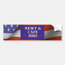 NEWT & CAIN 2012 BUMPER STICKERS