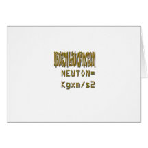 Newton law  of motion card