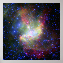 NGC 346 cluster and nebula in Tucana Print