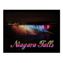 Niagara Falls Lights at Night Postcard