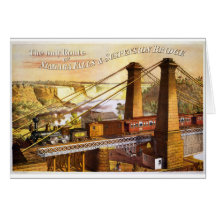 Niagara Rail ( 1876 ) Greeting Card