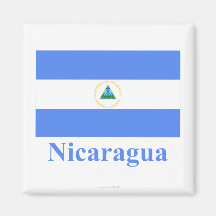 Nicaragua Flag with Name Magnet