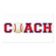 Nice Coach Baseball Insignia Business Card