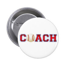 Nice Coach Baseball Insignia Button