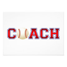 Nice Coach Baseball Insignia Invitation