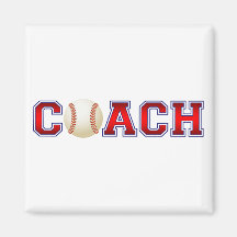Nice Coach Baseball Insignia Magnets
