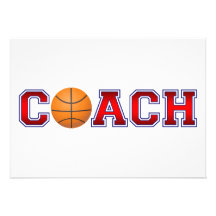 Nice Coach Basketball Insignia Custom Announcement