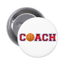 Nice Coach Basketball Insignia Pinback Buttons