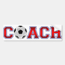 Nice Coach Soccer Insignia Bumper Stickers