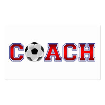 Nice Coach Soccer Insignia Business Card Template