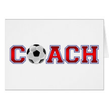 Nice Coach Soccer Insignia Greeting Card