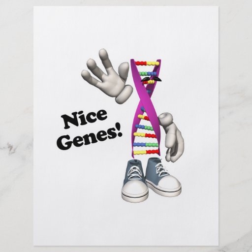 Nice Genes Funny DNA Strip Character Flyers