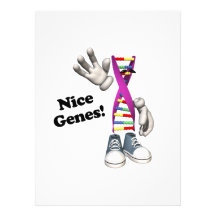 Nice Genes Funny DNA Strip Character Custom Invites