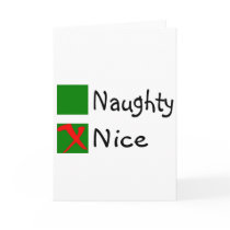 Nice Not Naughty Christmas Greeting Card
