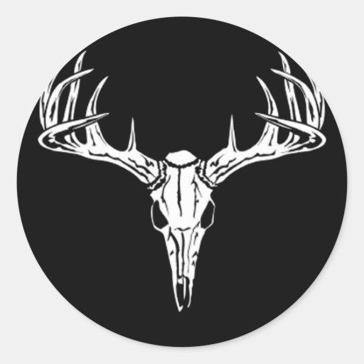 Nice Rack-Trophy Buck-Deer Rack Round Stickers