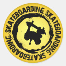 Nice Skateboarding Seal 2 Round Stickers