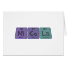 Nicola  as Nickel Cobalt Lanthanum Greeting Cards