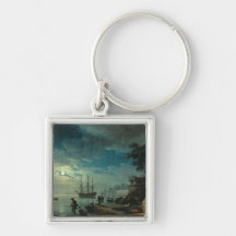 Night: A Port in the Moonlight, 1748 Key Chains