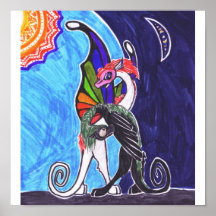 Night and Day Wyverns Print