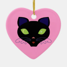 Night Cat Christmas Ornament