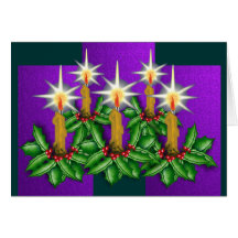 Night of Light Christmas Candles Card or Invite