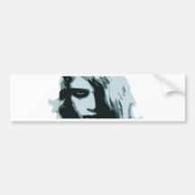Night of the living zombie girl bumper stickers